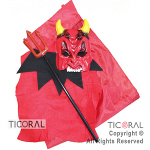 SET DIABLO PECHERA-CAPA CUELLO-TRID-CARE x 1